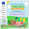 neighborhood HOA school yard sale fundraiser event flyer set